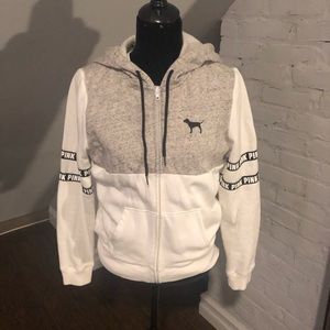 Zip up PINK hoodie sweater